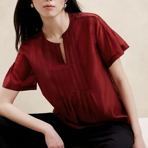 Elegant Burgundy Women's Top